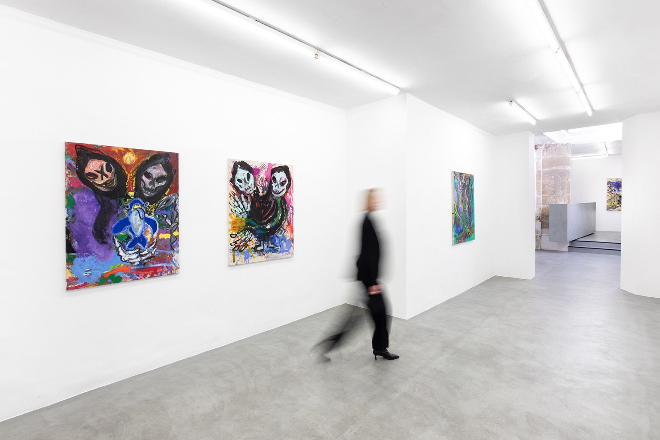 Installation view of A.K.A. PSYCHOPOMP, Bremond Capela, Paris, France, 2025